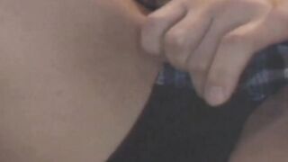 Kinky Japanese babe gets caught in kinky solo masturbation