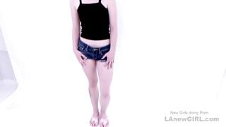 New Amateur bimbos gets fuck by long penis inside studio