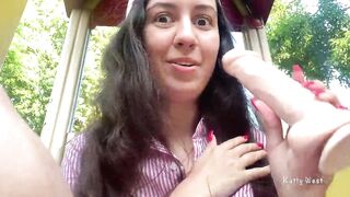 Risky playground masturbation and pissing into outside