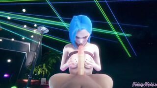 LOL Animated - point of view Jinx into Swimming Pool - Japanese eastern Manga hentai game porn