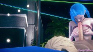 LOL Animated - point of view Jinx into Swimming Pool - Japanese eastern Manga hentai game porn