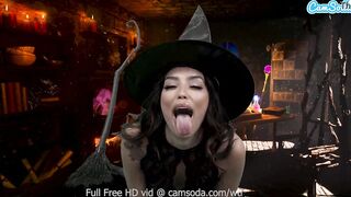 Cutie Witch Orgasms mid flight
