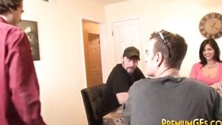 Big Titted 19 yo getting gangbanged rough