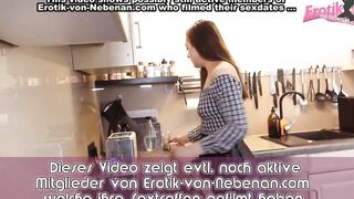 german amateur 18 fucks inside kitchen with cumshot