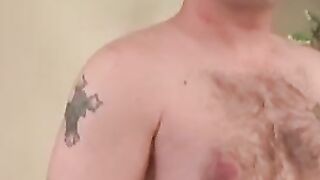 Hot jock masturbates his cock and sprays cum after interview