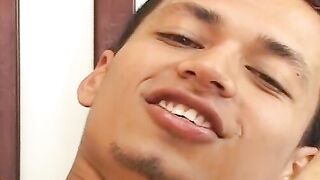 Solo latino twink Ever enjoys playing with sex toys