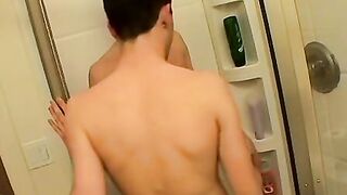 Twinks Shane Allen and Rad Matthews make out in the shower