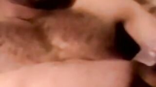 Handsome black amateur jerks off his BBC and cums solo