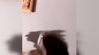 Handsome black amateur jerks off his BBC and cums solo