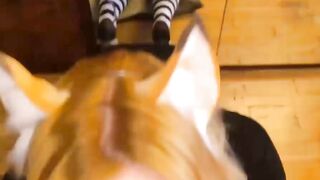 Redhead Deepthroat Big Cock and Sex Toy