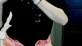 German MILF with glasses on webcam