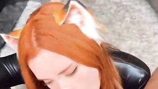Foxy Girl in a Collar Deep Sucking Big Dick Lover