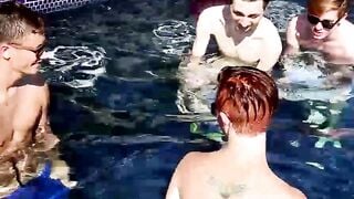 Twinks has his ass sprayed with jizz after barebacking
