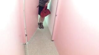 Unusual Asian dollfaces have a good time peeing in open latrine