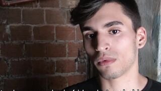 LatinoJuice.com - Ross - Slender gay Ross stuffed his mouth with an enormous cock for
