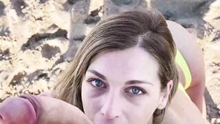 Latina MILF Valeria Fuentes is fucked on the beach and filmed