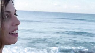 Latina MILF Valeria Fuentes is fucked on the beach and filmed