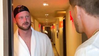 Muscular hunk Roman Todd lubes his dick before thrusting it in Gunner Joseph on his j