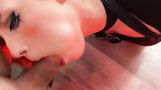 Gothic Girl Deep Sucking and Doggy Fucki Hoe 2