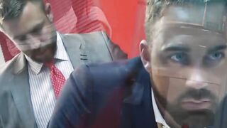 Wild man in suit Logan Moore rimmed and doggystyle pounded