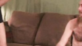 Kinky mature senior swallows rock hard cock from young hunk