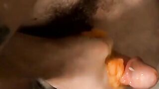 Billy and Chain carves holes on pumpkin and fucks
