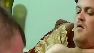 Horny gay guy dick spanks fat ass before wanking up to cum