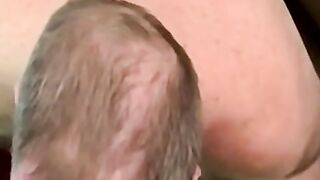 Horny gay guy dick spanks fat ass before wanking up to cum
