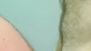 Horny gay guy dick spanks fat ass before wanking up to cum
