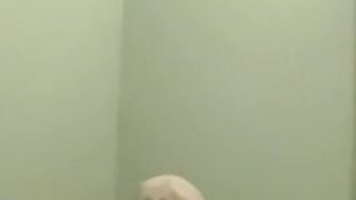 Horny gay guy dick spanks fat ass before wanking up to cum