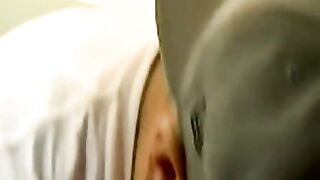 Horny gay guy dick spanks fat ass before wanking up to cum