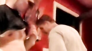 Young amateur facializes his buddy who is masturbating