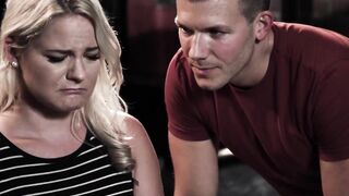 Natural tits MILF Lisey Sweet gets facial from kinky stepson