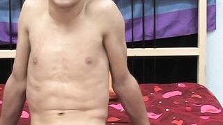 Skinny twink Max uses dildo for more self pleasure