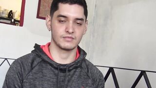 Shy Latino jock drilled hard doggystyle for huge cumshot
