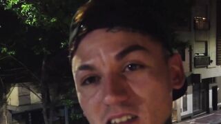 Tatooed str8 Latino jock fucked bareback after sucking cock