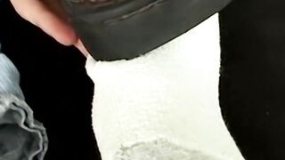 Sexy slim Ryan Connors loves licking his feet especially when it has his tasty cum