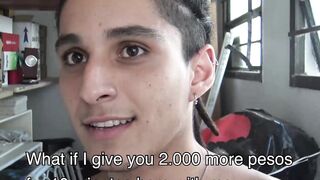 LatinoJuice.com - Cain - Long haired employee Cain bred hard after jerking his long d