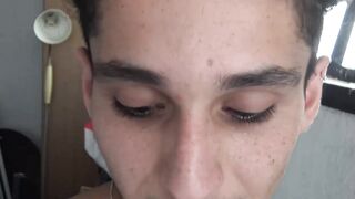 LatinoJuice.com - Cain - Long haired employee Cain bred hard after jerking his long d