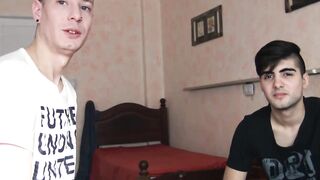 LatinoJuice.com - Benja & Gordon - College dude Benja squeezed my balls and cock so I