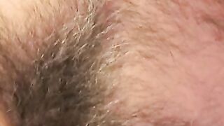 Throbbing cock senior jerking off before a massive cumshot
