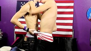 Young twink with bareback banging big dick cute lover