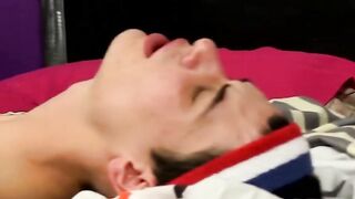 Young twink with bareback banging big dick cute lover
