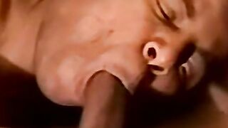 Young black amateur barebacks fat mature man with his BBC