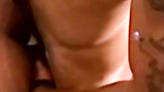 Young black amateur barebacks fat mature man with his BBC