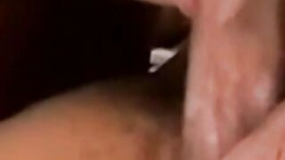 Young black amateur barebacks fat mature man with his BBC