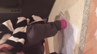 Japanese dollface tops a cup off with her pee and records it