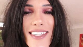 TS Girl Sabrina Prezotte Gets To Stroke Her Nice Cock