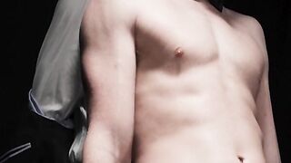 Hot Cole Blue jerks cock while getting rammed by bald stud Adam Snow