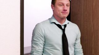 Tired Jayden Marcos celebrates his hard work by fucking a coworker